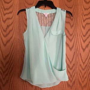 Light mint, elegant blouse